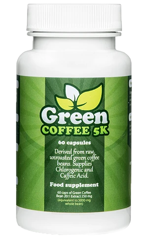 Un solo envase de Green Coffee 5K, representando el pack básico.